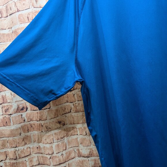 Reebok Blue Front/Black Back Breathable Short Sleeve Shirt Size 2XL - Picture 3 of 8